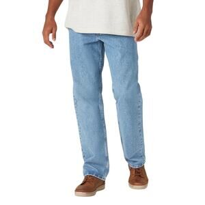 Wrangler Men’s Authentic Relaxed Fit Jeans 40x29 Light Stonewash 100% Cotton NWT